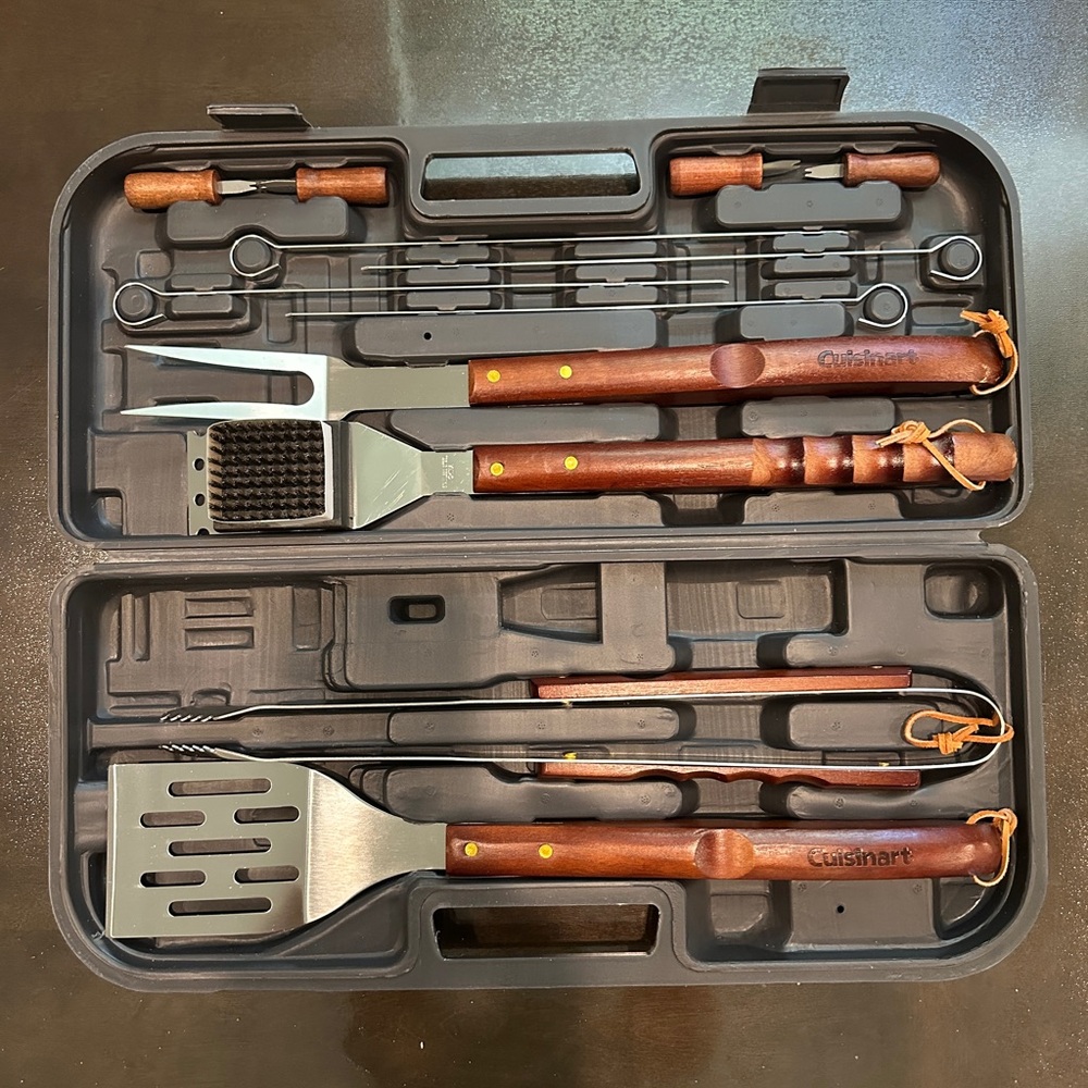 Cuisinart 13-Piece Wooden Handle Grill Set
